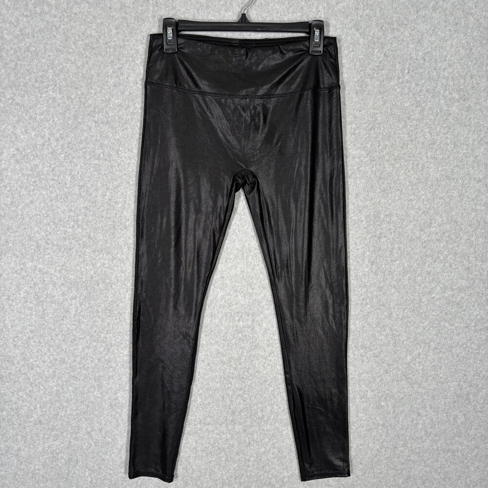 CLIV Faux Leather Leggings‎ Women Large Ankle High Rise Moto Witchy Shiny 27"